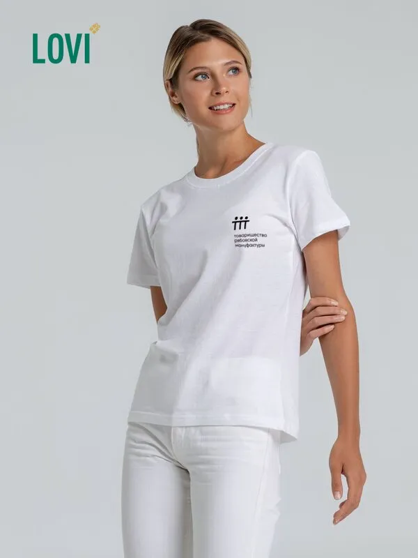 Футболки с логотипом на груди для Товарищества Рябовской мануфактуры